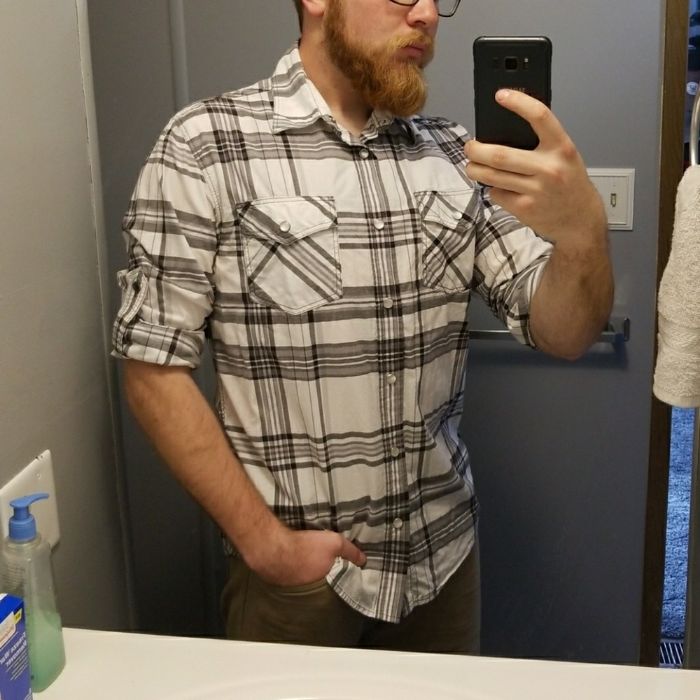 Men's casual button down shirt